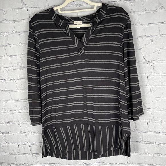 Talbots Tops - TALBOTS long sleeve classy versatile tunic top with stripes - size XL
